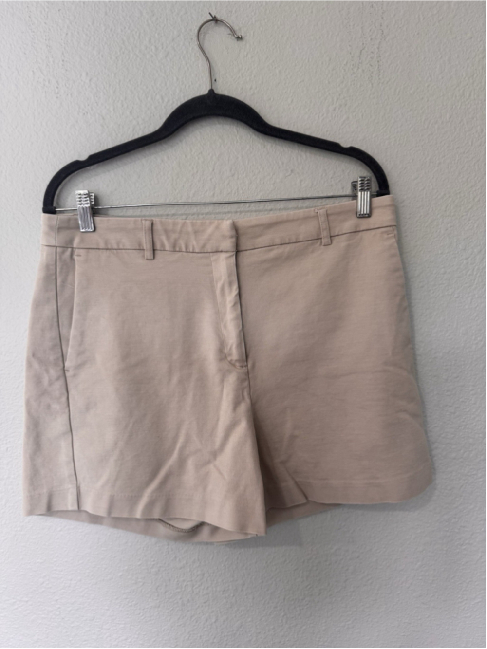 Rachel Zoe Beige Tailored Shorts Women Size 10 High Rise Classic Chic